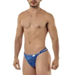 99421 Lace G-String Thongs Color Blue Size S - Image 3