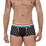 99511X Polka Mesh Trunks Color Black-Rainbow Size 1-2XL