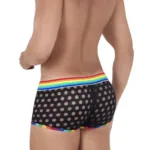 Alternative view of 99511X Polka Mesh Trunks Color Black-Rainbow Size 1-2XL