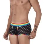 99511X Polka Mesh Trunks Color Black-Rainbow Size 1-2XL - Image 3