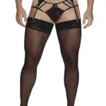 99550 Lace Garter-Jockstrap Outfit Color Black Size S/M