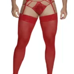 99550 Lace Garter-Jockstrap Outfit Color Red Size S/M