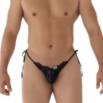 99579 Lace Heart Bikini Color Black Size L/XL