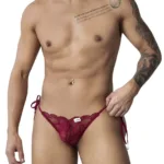99579 Lace Heart Bikini Color Burgundy Size L/XL