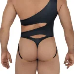 Alternative view of 99597X One Shoulder Bodysuit Color Black Size 1-2XL