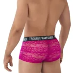 Alternative view of 99616X Trouble Maker Lace Trunks Color Pink Size 1-2XL