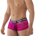 99616X Trouble Maker Lace Trunks Color Pink Size 1-2XL - Image 3