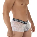 99616X Trouble Maker Lace Trunks Color White Size 1-2XL - Image 3