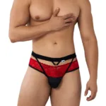 99627 Lace Jockstrap Color Red Size L/XL