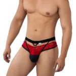 99627 Lace Jockstrap Color Red Size S/M - Image 3