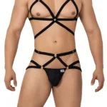 99635 Harness Two Piece Set Color Black Size S/M