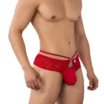 99647 Lace Thongs Color Red Size S/M - Image 3
