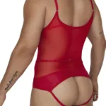 Alternative view of 99670 Harness Bodysuit Color Red Size S/M