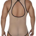 Alternative view of 99683X Tulle Bodysuit Color Beige Size 1-2XL