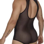 Alternative view of 99683X Tulle Bodysuit Color Black Size 1-2XL