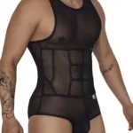 99683X Tulle Bodysuit Color Black Size 1-2XL - Image 3