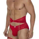 99703X Garter Briefs Two Piece Set Color Red Size 2-3XL - Image 3