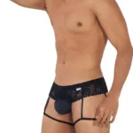 99717 Lace Garther Jockstrap Color Black Size L/XL - Image 3