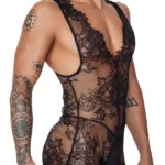 99743 Lace Bodysuit Color Black Size M - Image 3