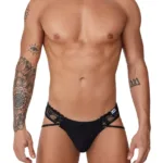 99747 Lace Thongs Color Black Size L/XL