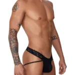 99747 Lace Thongs Color Black Size S/M - Image 3