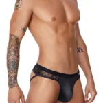 99763 Lace Jockstrap Color Black Size L/XL - Image 3