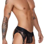 99766 Garter Thongs Color Black Size XL - Image 3