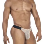 99771 Mesh Thongs Color Beige Size L - Image 3