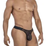 99771 Mesh Thongs Color Black Size M - Image 3