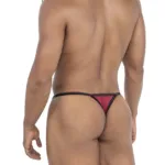 Alternative view of 99776 Mesh Thongs Color Burgundy Size L/XL