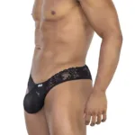 99784 Lace Thongs Color Black Size S/M - Image 3