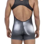 Alternative view of 99796 Muscle Bodysuit Color Black-White Size L/XL