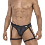 99798 Garter Mesh Thongs Color Black Size L