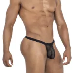 99801 Mesh Thongs Color Black Size S/M - Image 3
