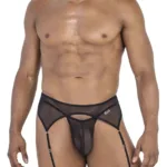 99806 Mesh Garter Outfit Color Black Size L/XL