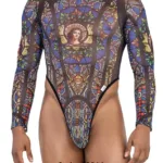 99814 Stained Glass Bodysuit Color Black-Print Size L/XL - Image 10