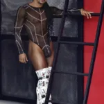 99816 Mesh Bodysuit Color Black Size L/XL - Image 4