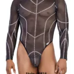 99816 Mesh Bodysuit Color Black Size L/XL - Image 10