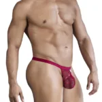 99823 Lace Thongs Color Wine Size S/M - Image 3