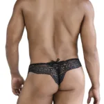Alternative view of 99828 Lace-Mesh Thongs Color Black Size L/XL
