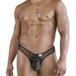 99843 Fishnet Thongs Color Black Size L/XL