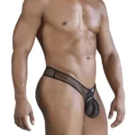 99843 Fishnet Thongs Color Black Size L/XL - Image 3