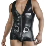 99844 Police Bodysuit Color Black Size L