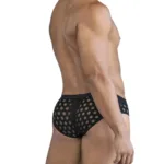 Alternative view of 99855 Polka Mesh Briefs Color Black Size L/XL