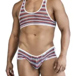 99859 Two Piece Outfit Color Stripes Size L