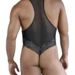 Alternative view of 99864 Lace-Mesh Bodysuit Color Black Size L/XL