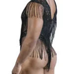 Alternative view of 99865 Lace-Mesh Bodysuit Color Black Size L/XL