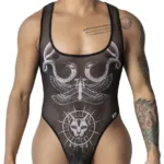 Alternative view of 99869 Egyptian Bodysuit Color Black-White Size L/XL
