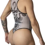 99869 Egyptian Bodysuit Color Nude-Black Size L/XL - Image 3