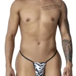 99877 Zebra Thongs Color Zebra Print Size 1-2XL - Image 3
